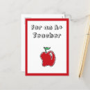 Search for teacher apple postcards Red
