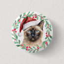 Search for christmas cat badges Siamese