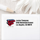 Search for superhero return address labels Super giril