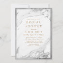 Search for silver bridal shower invitations Marble