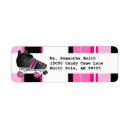 Search for roller skating return address labels Pink