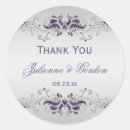 Search for purple and silver wedding stickers Floral