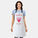 Search for red love heart aprons I love you
