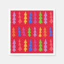 Search for mid century modern christmas napkins Red