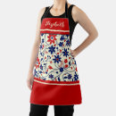 Search for red white and blue aprons Floral