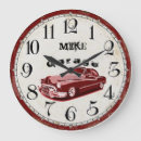 Search for car design clocks Red