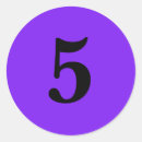 Search for number 5 stickers Five