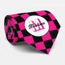 Search for hot pink and black ties Retro