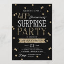 Search for surprise 40th anniversary invitations Gold