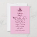Search for quirky wedding save the dates Champagne tower