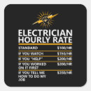 Search for funny electrician stickers Blue collar
