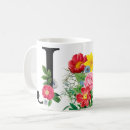 Search for floral alphabet mugs Letter