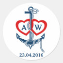 Search for set wedding stickers Nautical