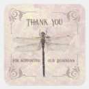 Search for dragonfly thank you stickers Vintage