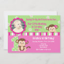 Search for girl monkey birthday invitations Monkeys