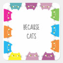 Search for square cat stickers Whimsical