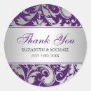 Search for purple and silver wedding stickers Swirls