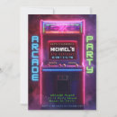 Search for arcade birthday invitations Retro arcade party
