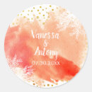 Search for coral peach gold stickers Watercolor