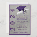 Search for purple and silver graduation invitations Party