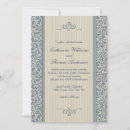Search for blue damask wedding invitations Traditional