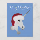 Search for cute unicorn postcards Merry christmas