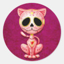 Search for day of the dead cat stickers Sugar skull
