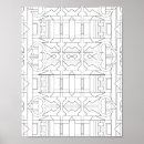 Search for art deco geometric design posters Black and white