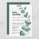 Search for emerald green baby shower invitations Eucalyptus