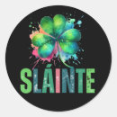 Search for st patricks day round stickers Lucky charm