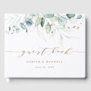 Search for gold wedding guest books Botanical
