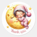 Search for sleeping girl stickers Baby shower