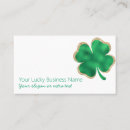 Search for four leaf clover business cards Gold