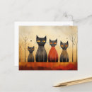 Search for four animals postcards Cartoon