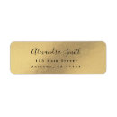 Search for foil return address labels Gold
