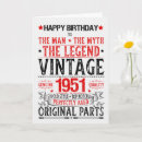 Search for 1951 birthday cards Retro