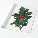 Search for retro style christmas wrapping paper Holly