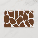 Search for giraffe pattern business cards Animal