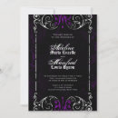 Search for purple black swirl wedding invitations Swirls