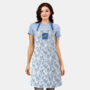Search for blue floral aprons Monogram name initial