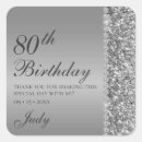 Search for 80th birthday thank you Silver