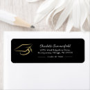 Search for blue and gold graduation return address labels Modern