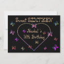 Search for butterfly sweet 16 invitations Pink