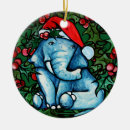 Search for elephant in santa hat christmas tree decorations Elephants