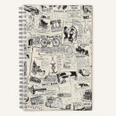 Search for vintage newspaper notebooks Retro