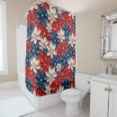 Search for red white and blue shower curtains Flower