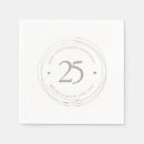 Search for silver anniversary wedding napkins Modern