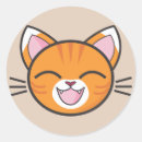 Search for funny cartoon face stickers Kitty