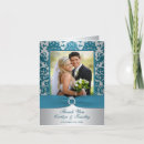 Search for teal turquoise thank you cards Silver