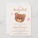 Search for brown teddy bear baby shower invitations Minimalist